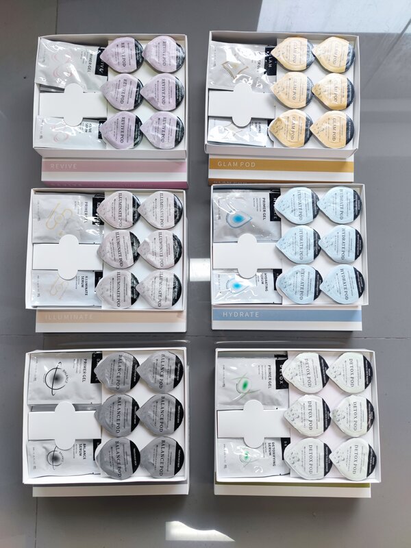 DETOX GLAM-3 in 1 Bubble Facial Kit, Hidrato CO2 Oxigênio Pods, Soro De Carvão, Rejuvenescimento Da Pele, 7 Tipos Pods, Mais Novo