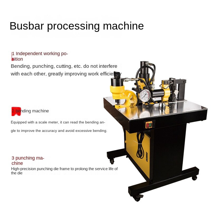Hydraulic tool three-in-one bus processing machine VHB-150 copper and aluminum row punching, cutting and bending machine