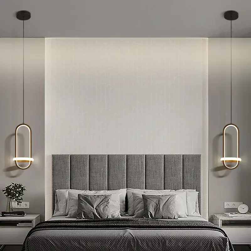 Lampada a sospensione per camera da letto, moderna, semplice, di lusso leggero, famosa su Internet, comodino, sala Bar minimalista nordica, lampada da scrivania