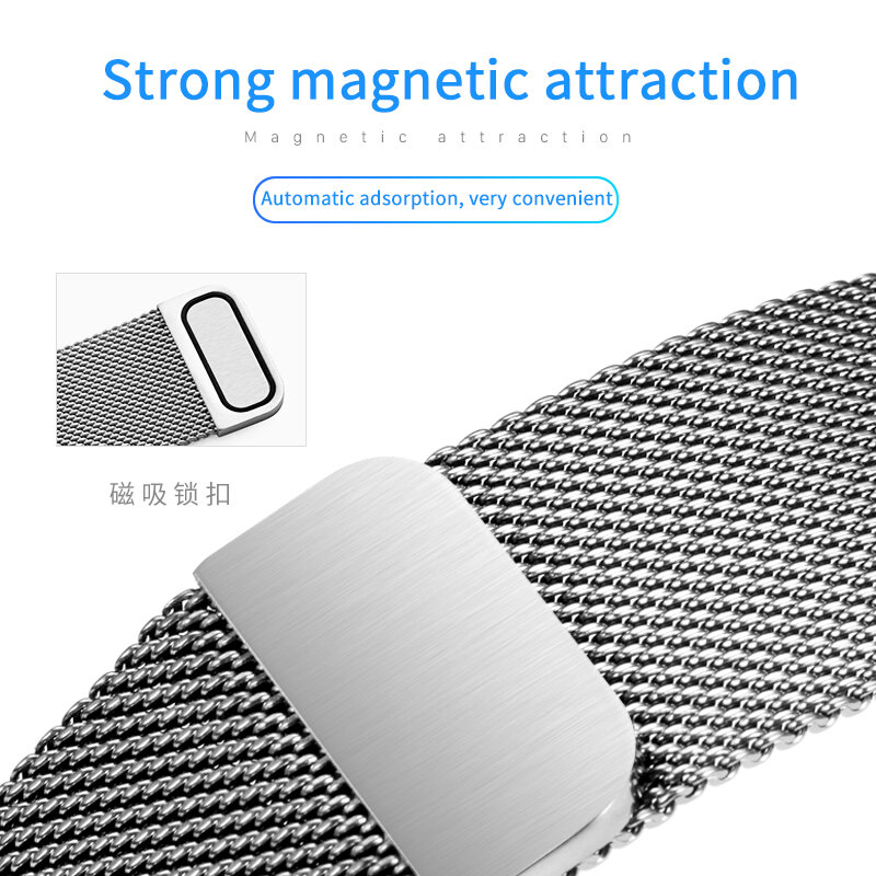 Bracelet à boucle magnétique Milan en acier pour Xiaomi Redmi Watch 3, remplacement intelligent actif, dragonne en métal