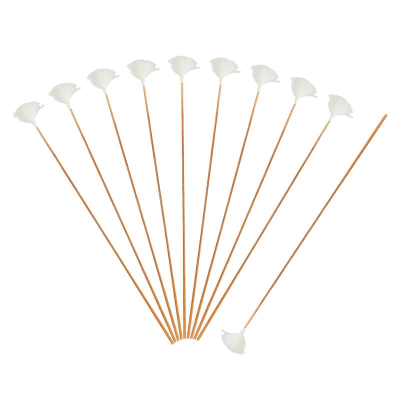 10 Pieces Professional Goose Feather Earpicks for Adults Soft Long Handle Earwax Remover Ear Cleaning Tool Ear Spoon Ear Pick