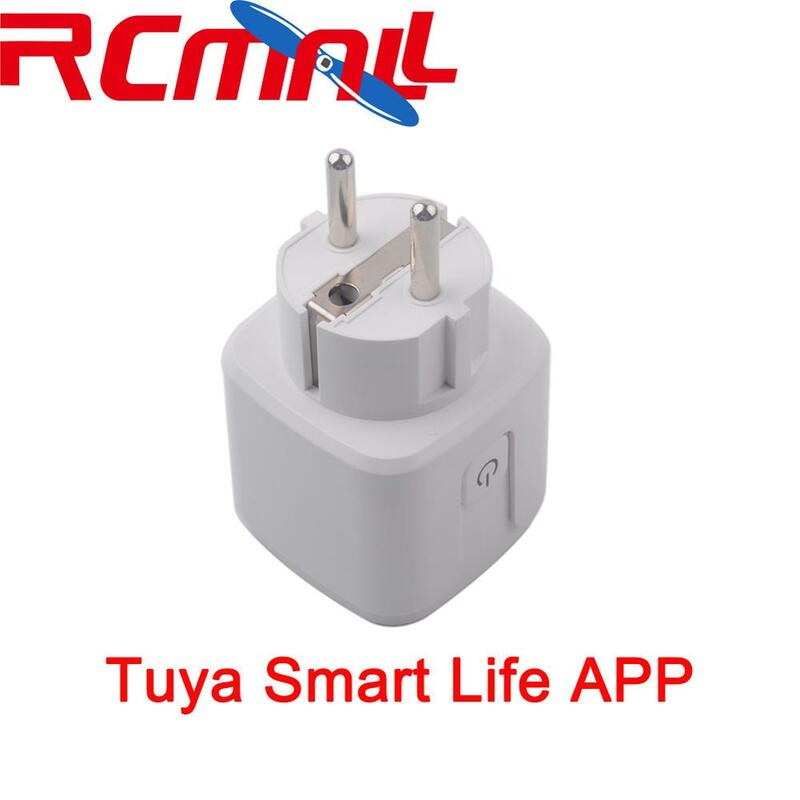Inteligentna wtyczka RCmall Wi-Fi, aplikacja Tuya Smart Life, współpracuje z Asystentem Google Alexa IFTTT do sterowania głosowego Mini inteligentny wyłącznik czasowy