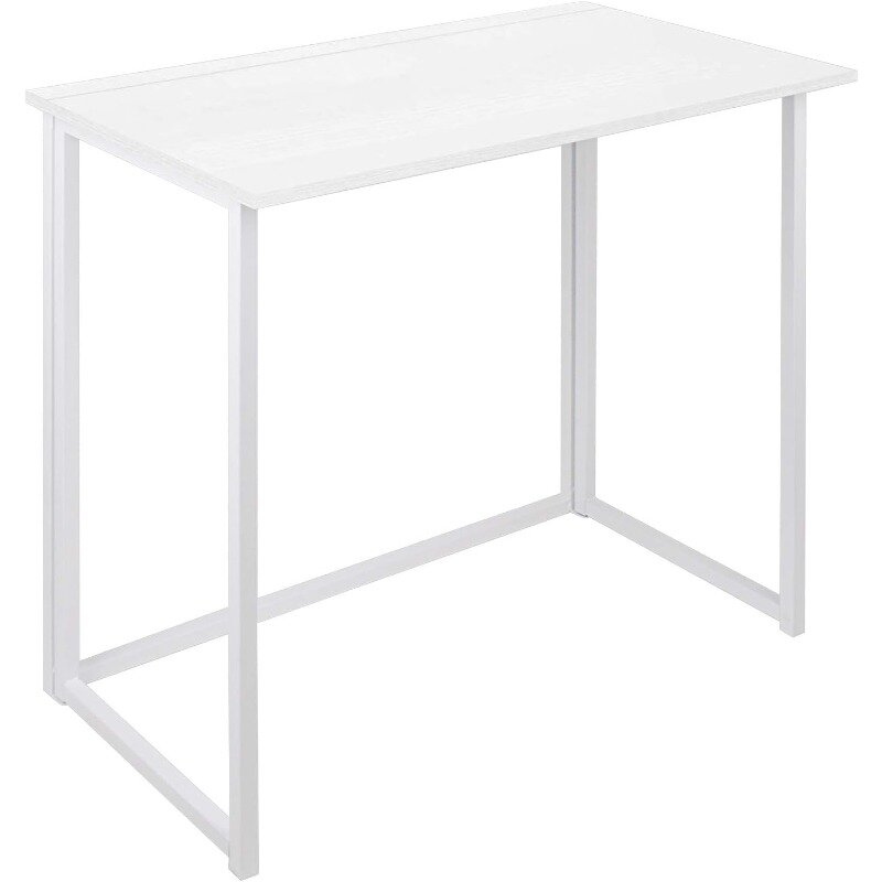 Folding Computer Desk for Small Spaces, No-Assembly Space-Saving Home Office Desk, Foldable Computer Table, Laptop Table