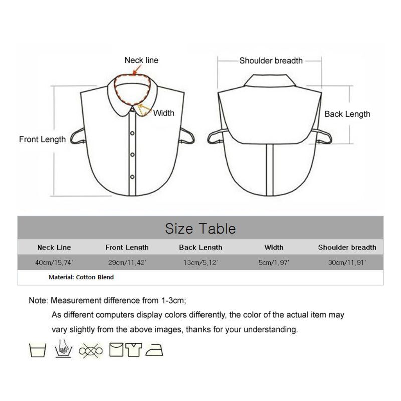 Camicetta camicia con colletto False Dickey regolabile staccabile per uomo donna N7YD