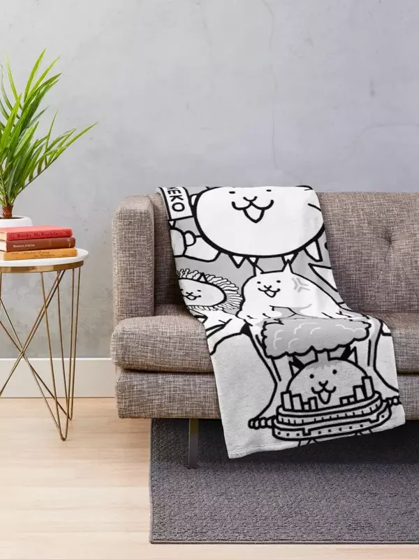 Battle Cats-Manta a cuadros para bebés, Mural de forma verdadera, Polar decorativo más suave para sofá