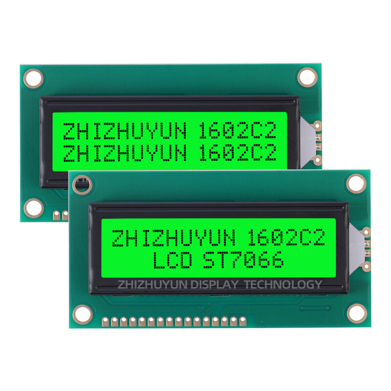 Estrutura-Tela LCD para Arduino, Filme Preto, Texto Branco, Texto Vermelho, Texto Verde, IIC, Interface I2C, LCD1602 Btn, 5V, 84mm x 44, 1602C2