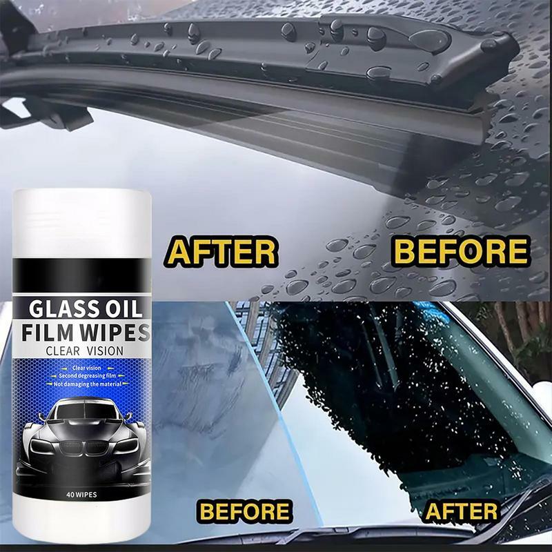 Glasreiniger Doekjes Voor Auto Auto Oliefilm Verwijderaar 40 Stuks Voorruit Reinigingsdoekjes Auto Voorruit Oliefolie Reiniger Glasreiniging