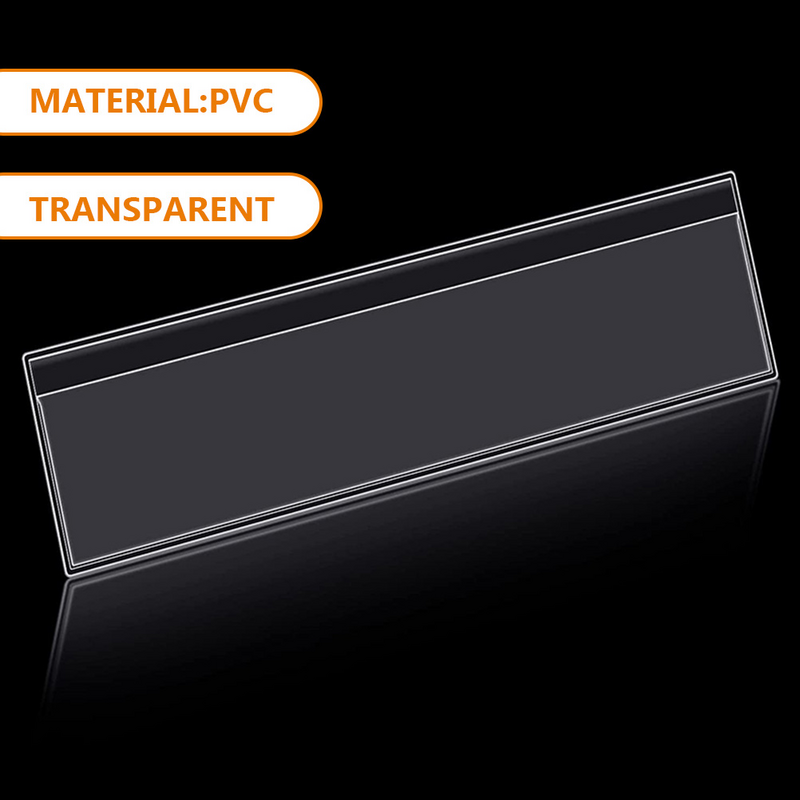 Estante impermeable autoadhesivo, estante de etiqueta transparente, clasificación de almacenamiento, pegatina de Pvc