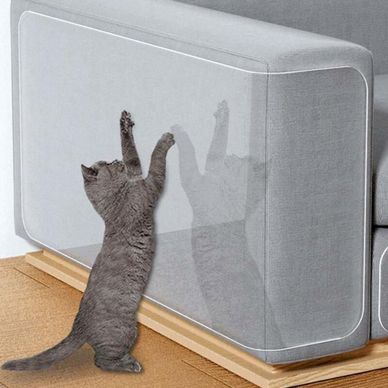 Cat Scratch Deterrent Tape Furniture Protectors From Cats Transparent Self-Adhesive Pet Furniture Training Tape Cat Accessories