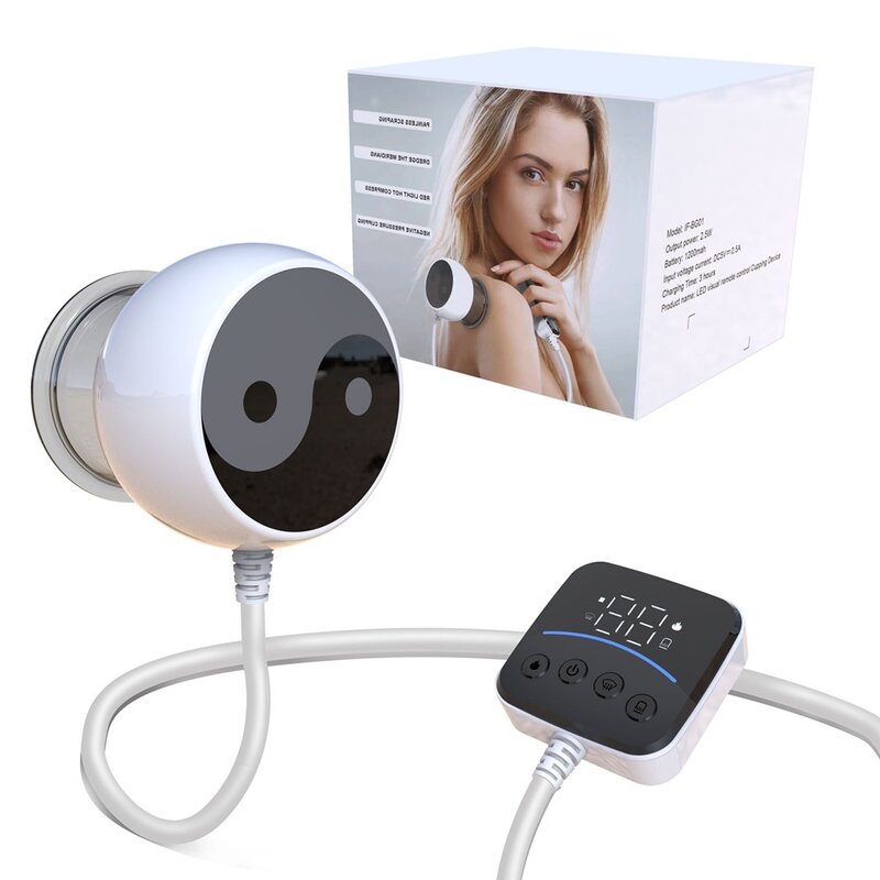 Inteligente Cupping Raspagem Massagem Dispositivo, Display LCD, Pressão Negativa, Massageador Guasha, Beleza