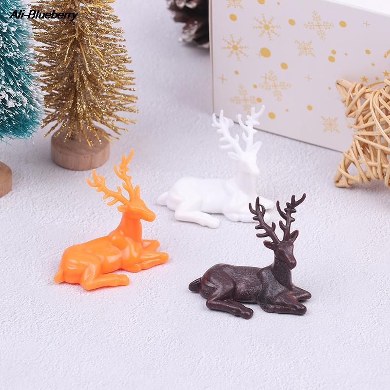 Miniaturowy domek dla lalek Deer statua łoś bożonarodzeniowy ozdoby dekoracja do domku dla lalek akcesoria