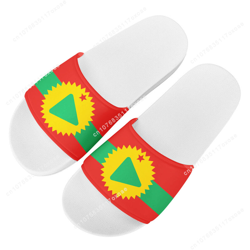 Doginthehole-Zapatillas de casa con estampado divertido de la bandera del pueblo Oromo, chanclas de playa de verano, toboganes de interior, Unisex