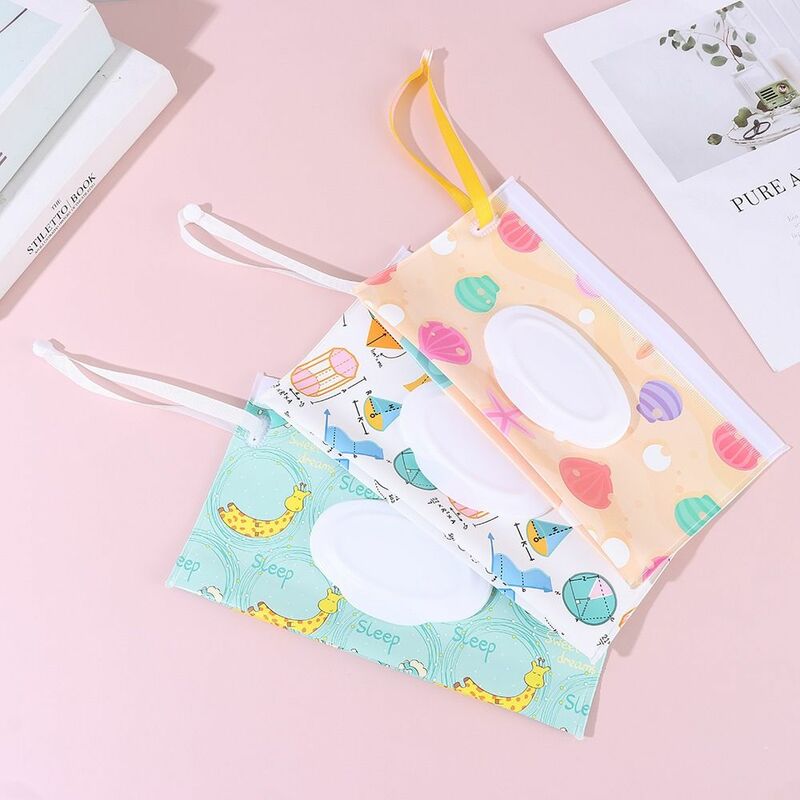 1PC EVA Baby Wet Wipe Pouch Wipes Holder Case Flip Cover Snap-Strap Reusable Refillable Wet Wipe Bag Outdoor Useful Tissue Box