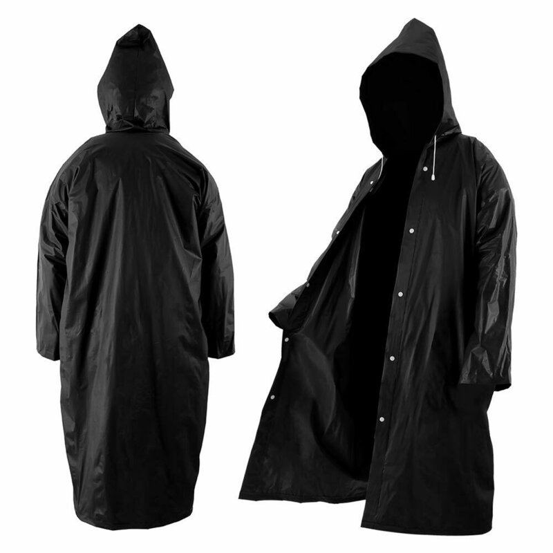 2022 di alta qualità 1 pz 145*68CM EVA Unisex impermeabile addensato impermeabile cappotto antipioggia donna uomo nero campeggio impermeabile antipioggia Sui