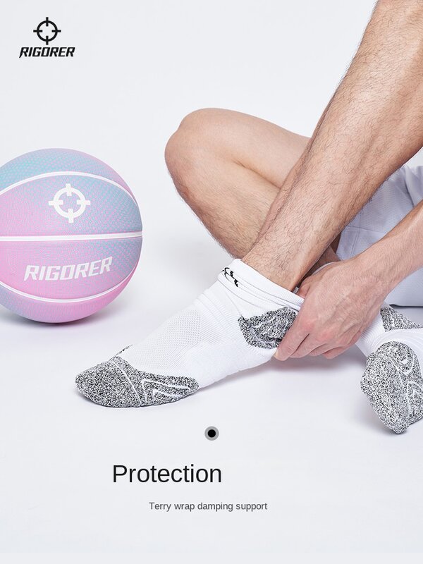RIGORER Pro Grade Reeves kaus kaki basket dewasa, stoking latihan permainan profesional, kaus kaki olahraga tebal antiselip Z123340303
