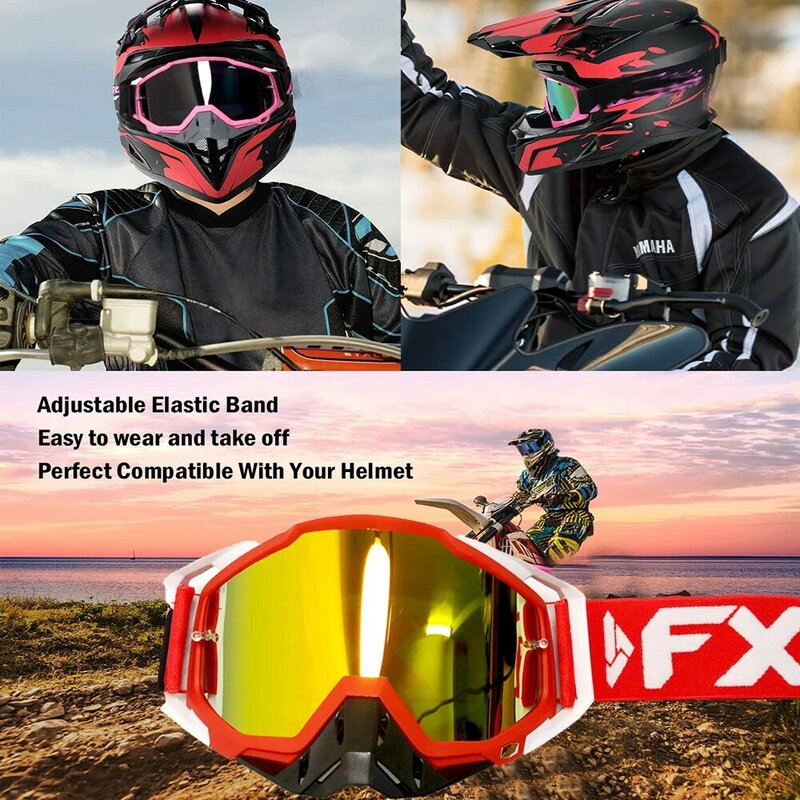 Gafas de sol para hombre, lentes para montar en Moto, Motocross, todoterreno, ATV, Dirt Bike