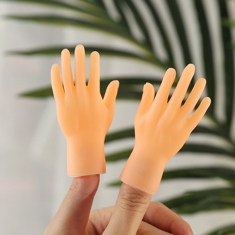 Mão pequena fantoche dedo mini mãos fantoches brinquedo fidget para o jardim de infância criança família história contando jogo adereços 4/10pcs