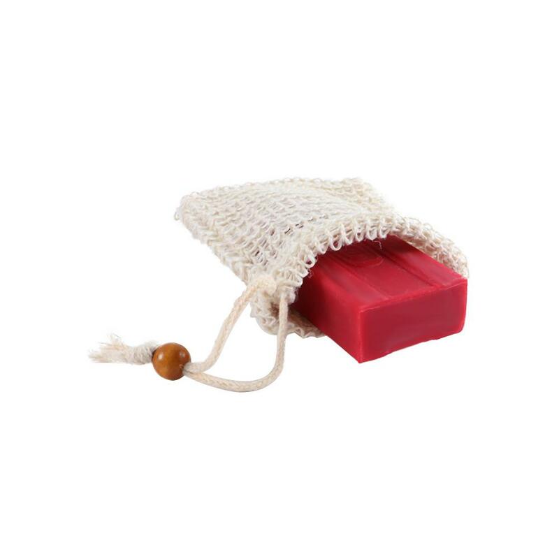 1 buah tas jaring busa rami alami ramah kulit modis tas penghemat sabun tas sabun mandi spons mandi