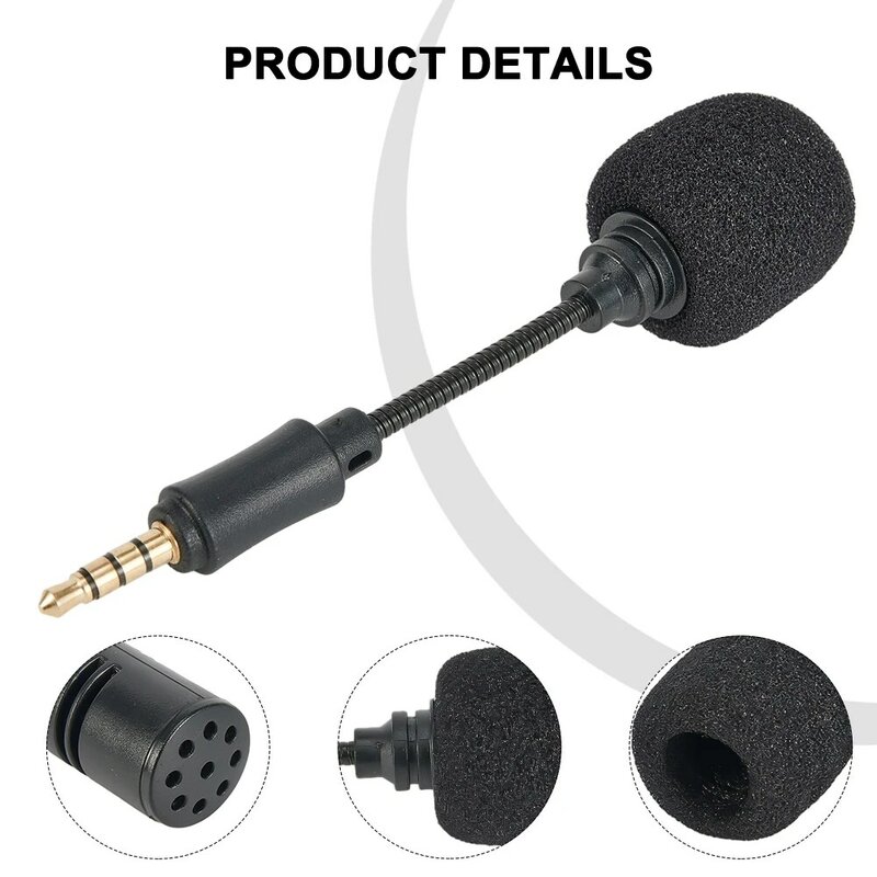 Noise Reduction MIni Microphone Black Instruments Musical Omnidirectional Recorder 3.5mm For Sound Card Microphone