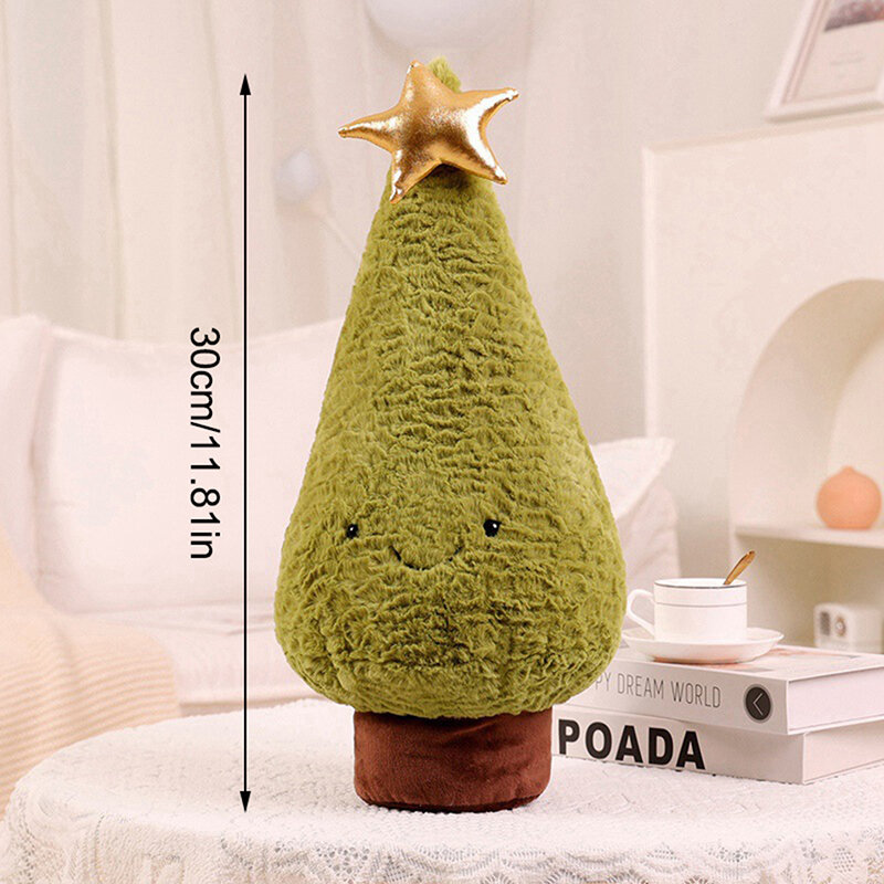 30cm Cute Simulation Christmas Tree Plush Toys Evergreen Plush Pillow Dolls Wishing Trees Stuffed for Christmas Dress Up
