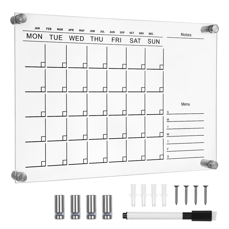 Refrigerator Whiteboard For Wall Clear Monthly Weekly Planner Calendar Dry Erase Board Calendar Message Board House School
