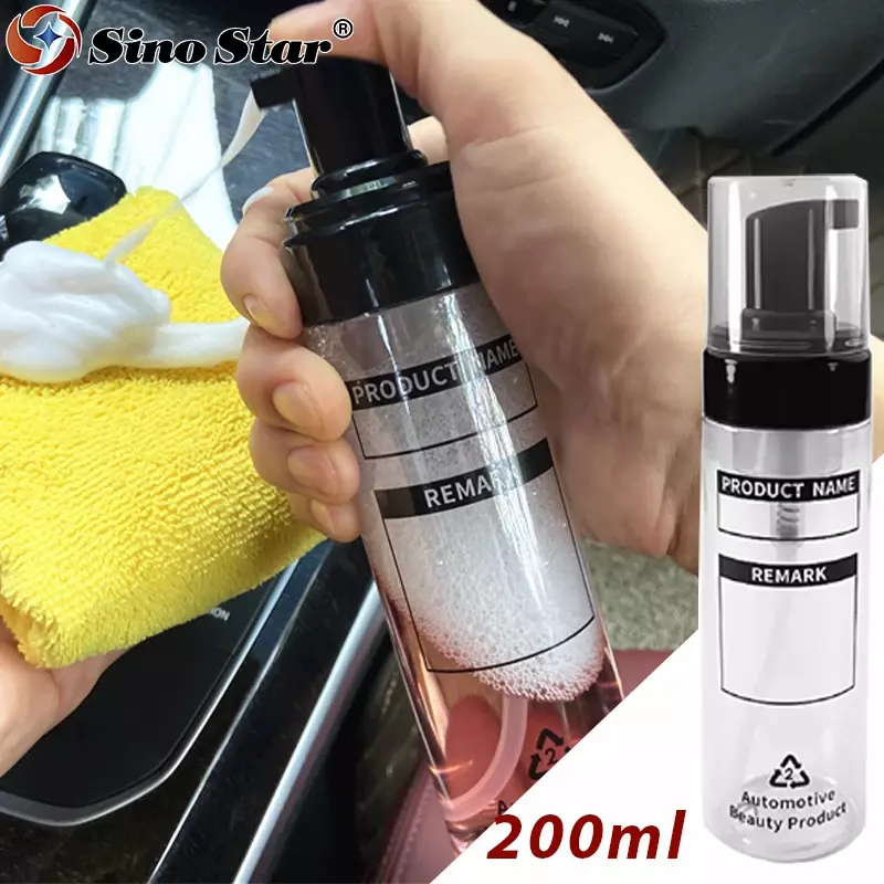 Auto Interieur Wash Shampoo Container Verdunning Navulling Flessen 200Ml Perskop Draagbare Huisdier Dispenser Fles Anti-Chemische