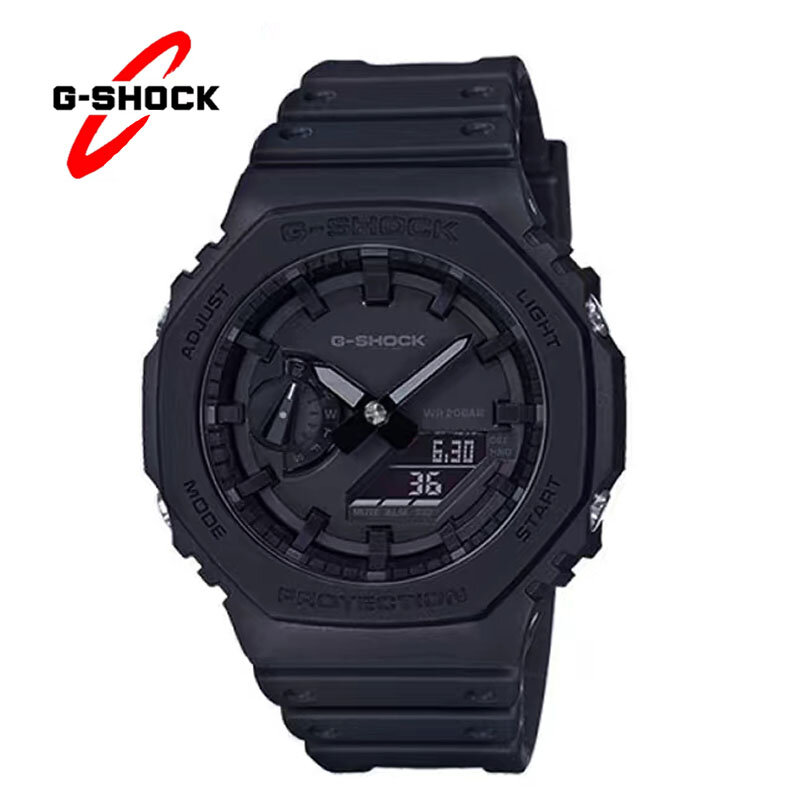 Relógios de quartzo G-Shock masculino, GA-2100, moda, casual, multifunções, ao ar livre, esportes, à prova de choque, LED Dial, Dual Display, relógio