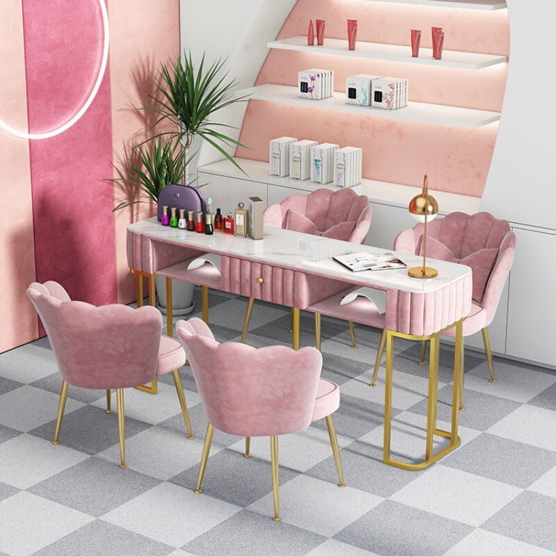 Profesjonalna konstrukcja stojak na biurko na biurko do przechowywania luksusowy estetyczny Manicure stół do malowania paznokci meble do salonu artystycznego Nageltisch