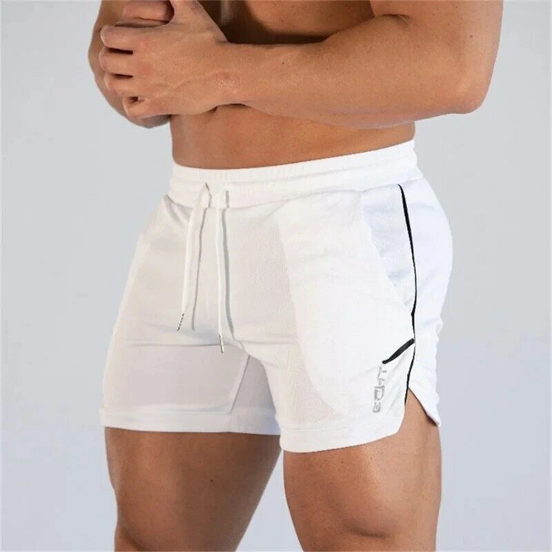 Шорты мужские для фитнеса и спорта, дышащие сетчатые быстросохнущие пляжные короткие штаны, спортивная одежда, лето 2023