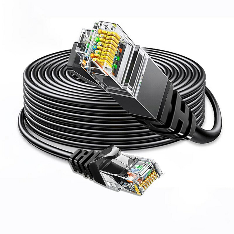 Kabel Ethernet komputer Cat6 Gigabit kecepatan tinggi, 1000Mbps kabel Internet RJ45 kabel LAN jaringan terlindung untuk PC PS5 PS4 PS3 Xbox