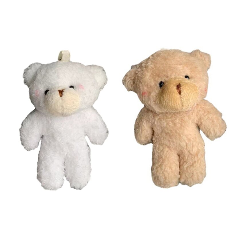 Bear ตุ๊กตาหมีพวงกุญแจตุ๊กตาน่ารักตุ๊กตาน่ารักพวงกุญแจจี้กระเป๋าเป้สะพายหลังเด็กเครื่องประดับงานแต่งงาน DropShipping