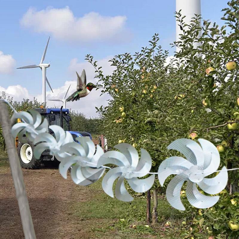 Pinwheels refletores reflexivos do pássaro para o exterior, Dispositivos do cuidado do jardim, Rodas decorativas do pino, 32,81 pés