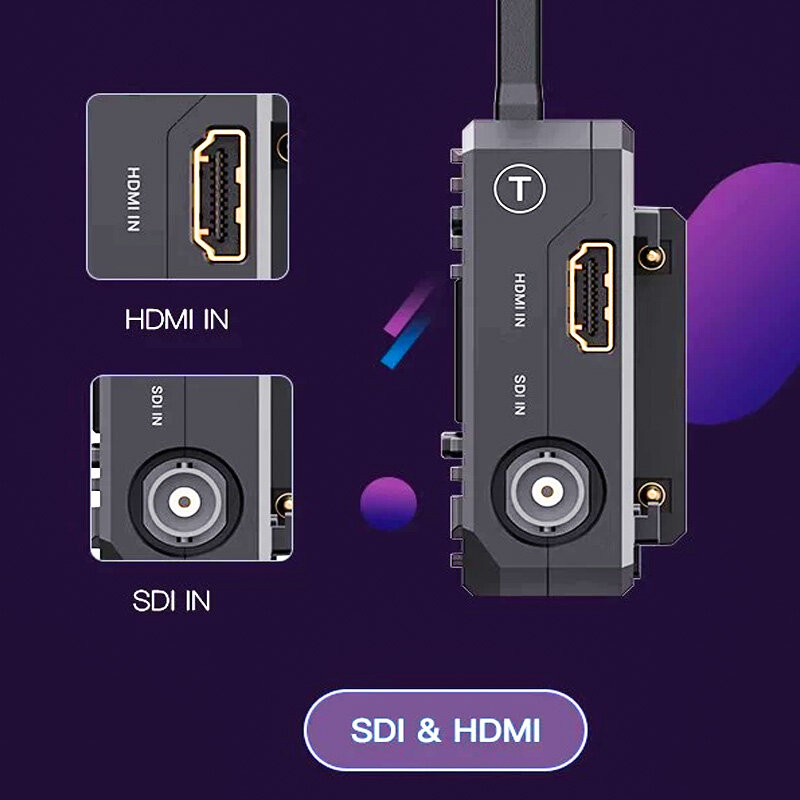 ACCSOON CineView-transmisión de vídeo inalámbrica QUAD, 2,4 Ghz, 5Ghz, banda Dual, HD, 1080P60, SDI, HDMI, entrada y salida, suministros de Monitor de cámara