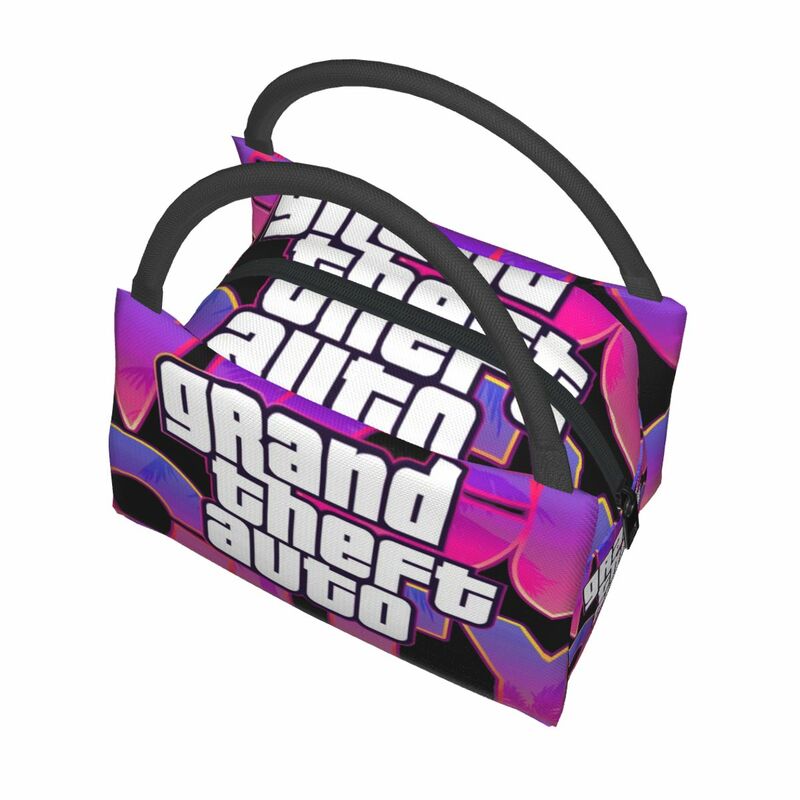 Ugtxmr0 - Grand Theft Auto Vice City saco de isolamento portátil para refrigerador, comida térmica, escritório, Pinic Container