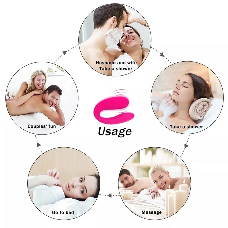 Couple Vibrator Sex Toys For Women Vagina Clitoris Stimulate U Type Vibrator G-Spot Massage Female Masturbator Adults Products