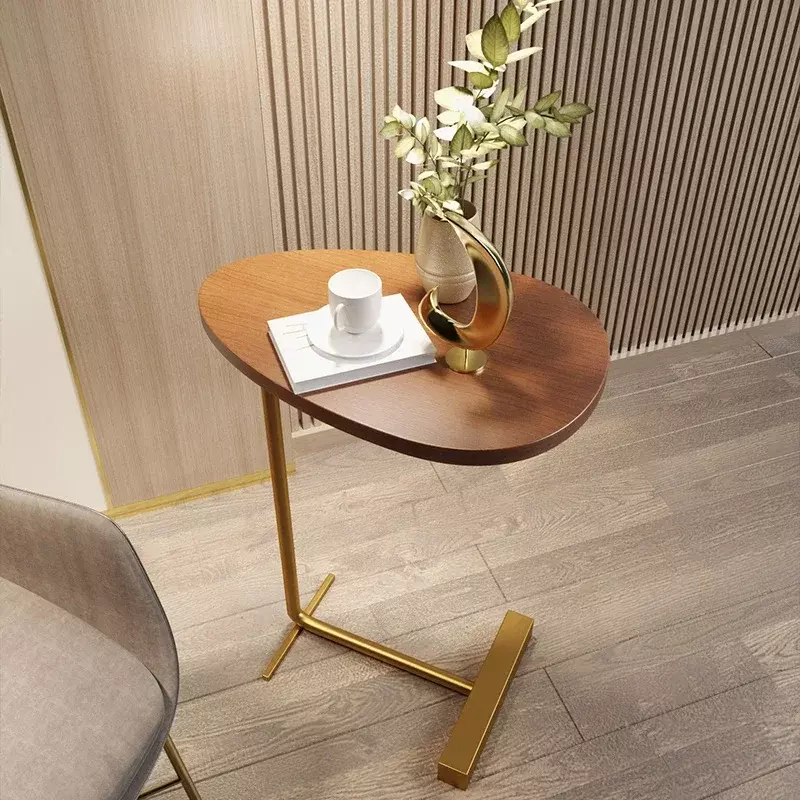 Современные роскошные Угловые журнальные столики, простые деревянные маленькие боковые столы для балкона, квартирный стол, низкая мебель для гостиной, WK