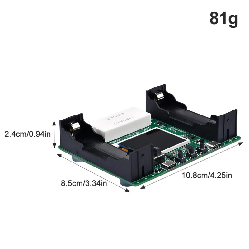 Wyświetlacz LCD 5V 18650 Tester pojemności baterii litowej moduł wykrywacz zasilania 2-drożny z ładowaniem Port typu c