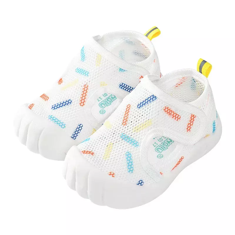 Sandales d'été respirantes en maille aérée pour enfants, 1-4T, chaussures décontractées unisexes pour bébés, semelle souple anti-brûlure, chaussures légères pour nourrissons, premiers pas