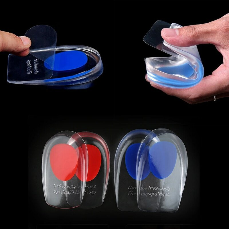 1~10PCS Comfort Heel Pain Insoles Relieve Foot Pain Silicon Gel Heels Cup Cushion Protectors Spur Support Shoe Pad Feet Care