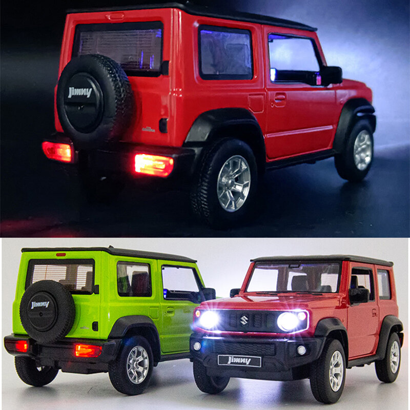 1/26 Suzuk1 JIMNY Alloy Diecast Toy Cars Model 2 Doors Opend Pull Back Off Road Vehicles With Light And Sound Toys For Children