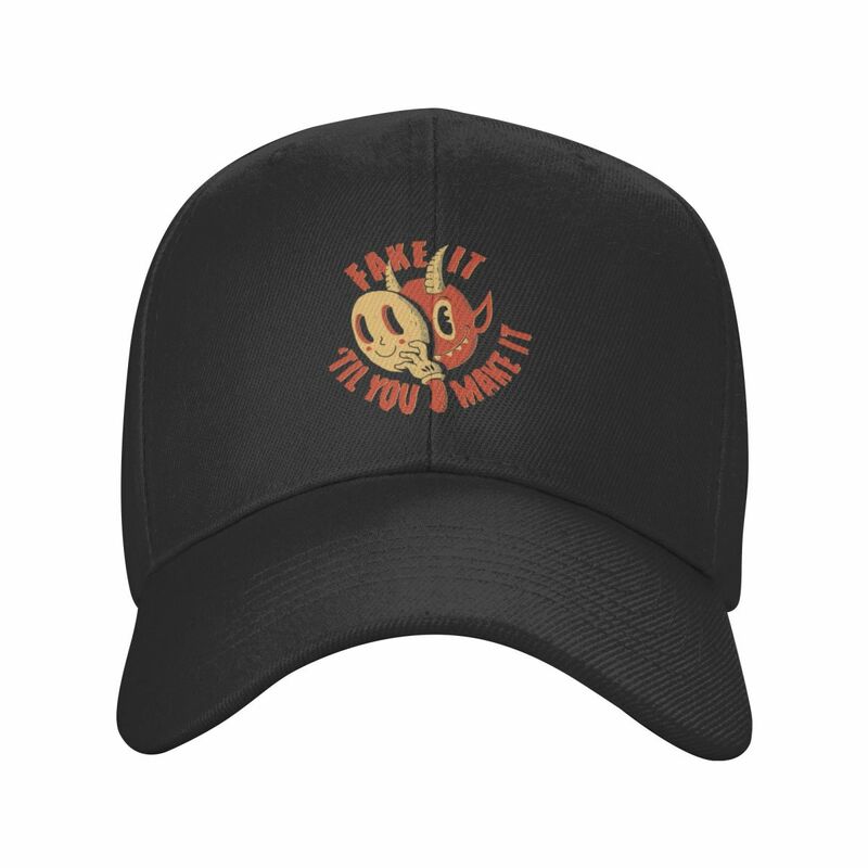 Fake It Til You Make It Baseball Cap Uv Protection Solar Hat Beach Outing Hat For Women Men's