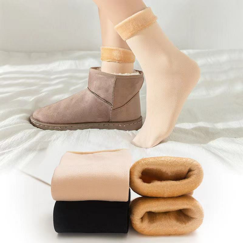 Calcetines gruesos de felpa para adultos, medias de tubo medio, absorbentes de sudor, para el hogar, Otoño e Invierno