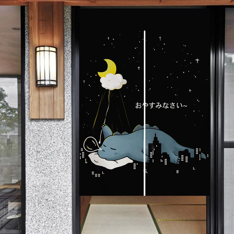 Ofat home chinesische schläfrige Dinosaurier Tür vorhang japanische Noren Tür Vorhang Raum Trennwand Küche Dekoration hängende Vorhänge