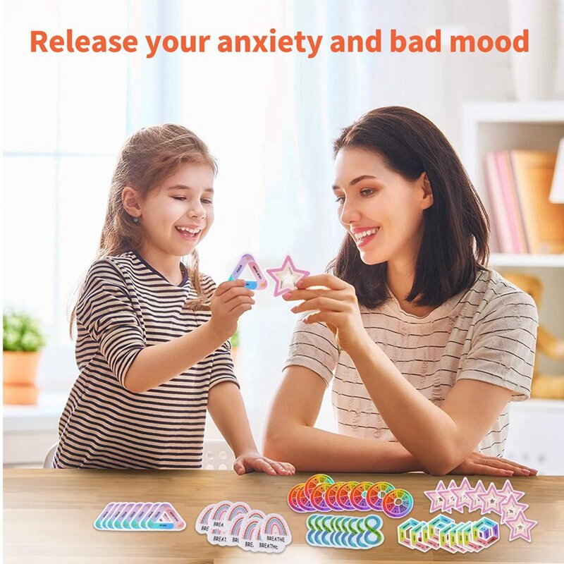 Calm Strips, Anxiety Sensory Stickers, Breath Strips, Anxiety Relief Items For Mood Calming Stress Relief Stickers 60 Pcs