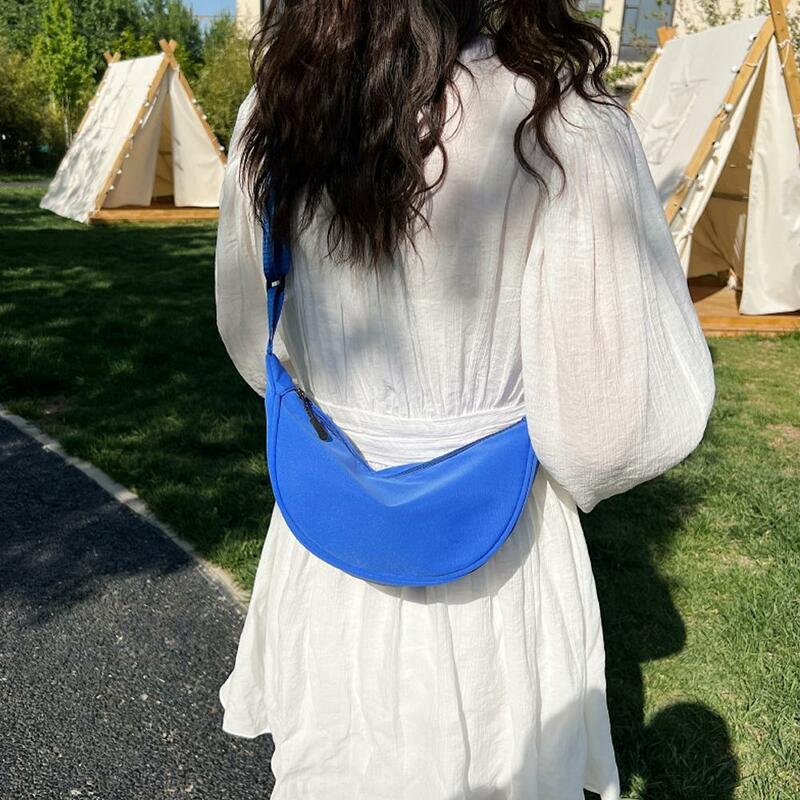 Borsa a tracolla in Nylon borsa per gnocchi di nuova moda da donna borsa a tracolla piccola leggera borsa per ascelle borsa a tracolla semplice in tela
