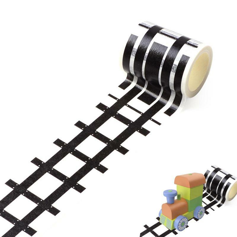 Nastro adesivo nastro adesivo adesivi giocattolo nastro stradale ferroviario pista auto da corsa decorazioni per bambini festa di compleanno studio segnaletica stradale