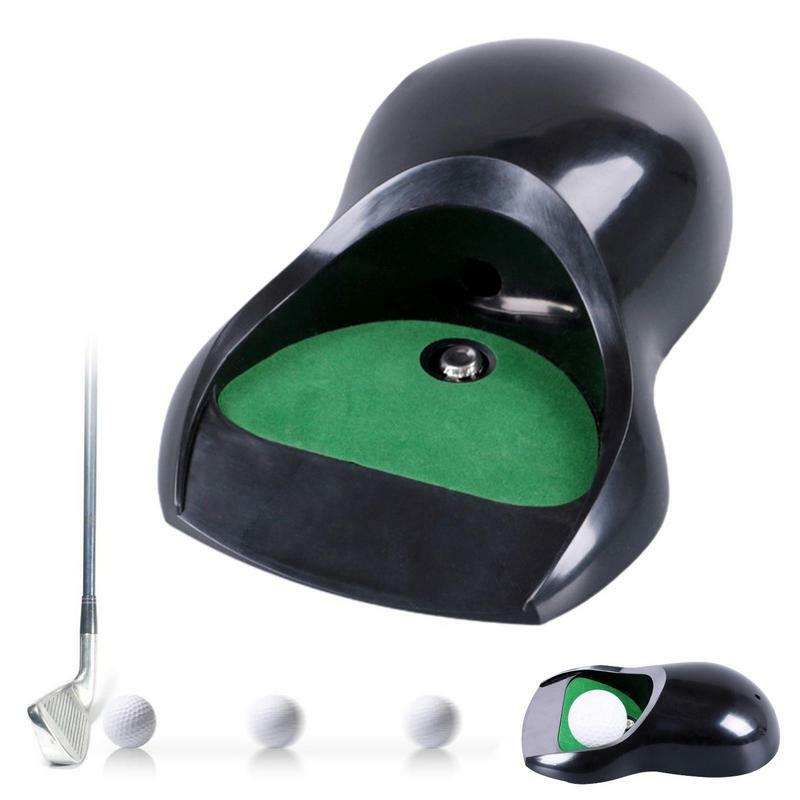 Outil d'entraînement de putter de golf intérieur, outil de trou de pratique de putting avec retour automatique, outil de normalisation pour améliorer les compétences de golf