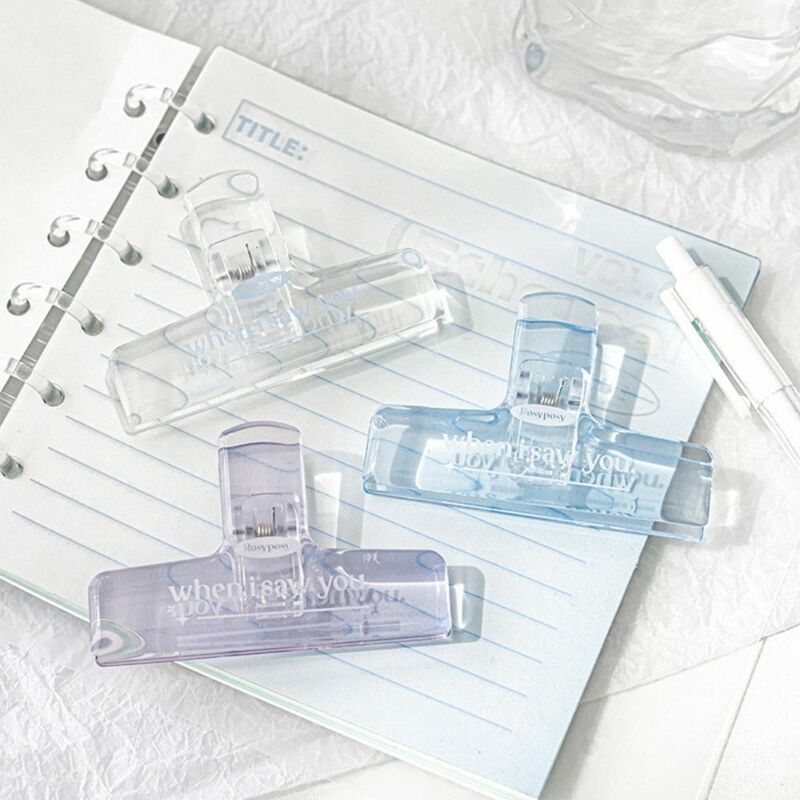 Acrylic Simple School Stationary Memo Holder Transparent Office Supplies File Holder Paper Clip Ticket Clamp Voucher Holder