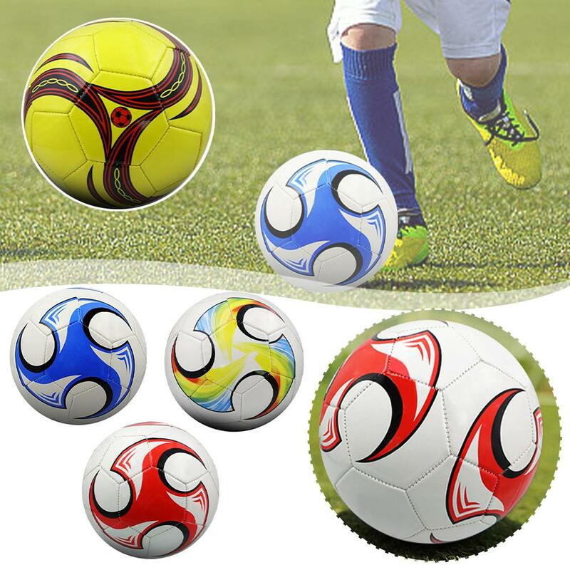 Size 4 Sports Soccer PU Leather Standard Footballs Outdoor Indoor Youth Adults Training Football Gifts for Kids C6U0