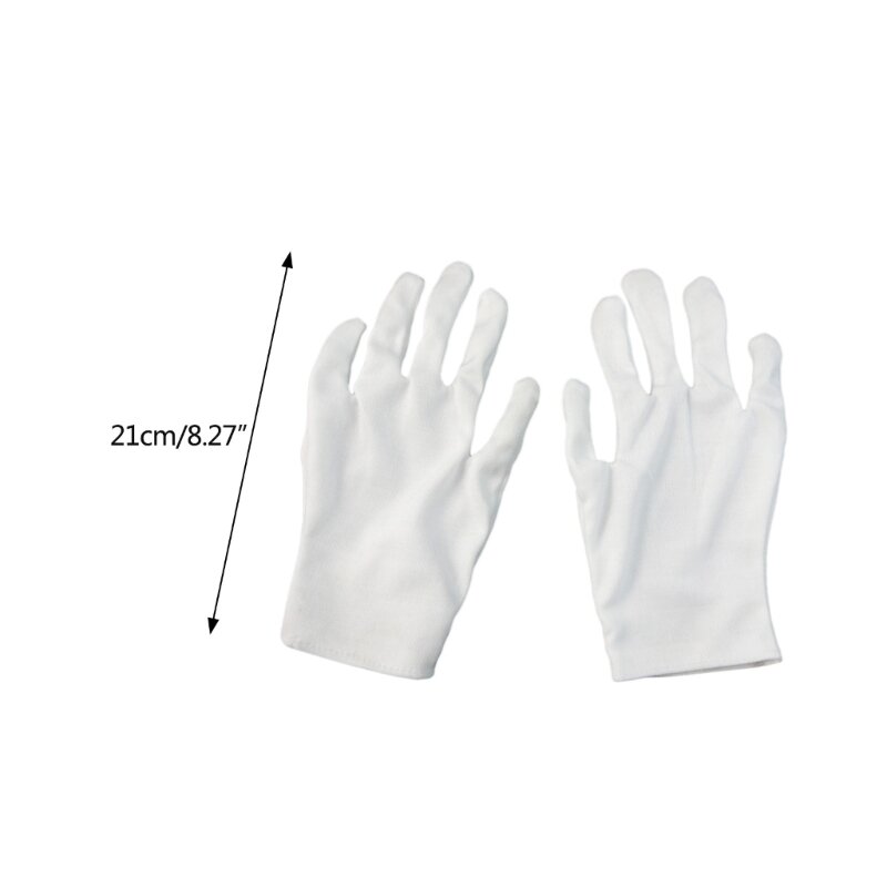 Белая перчатка, официальные перчатки для кейтеринга, костюм мага, официанта, смокинг, защитное брикет для взрослых, унисекс, Прямая поставка